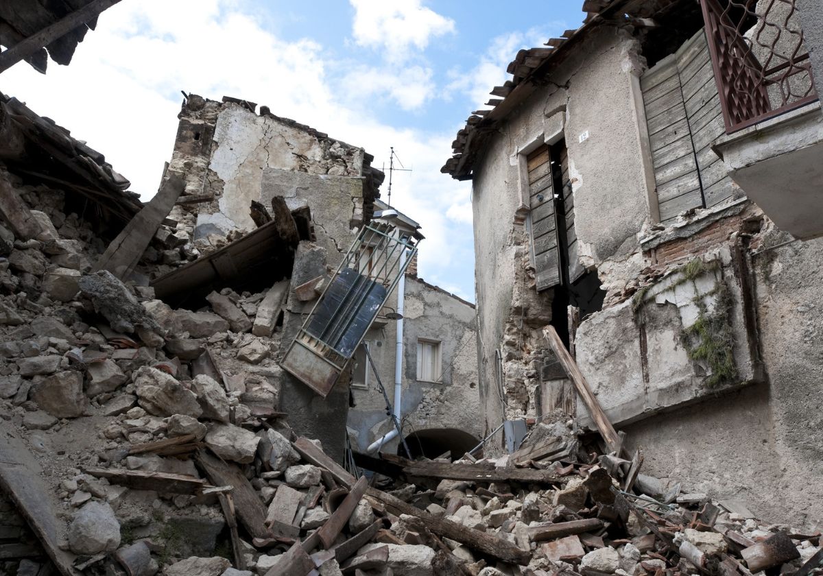 Bauschutt aus Beton, Ziegel und Gips