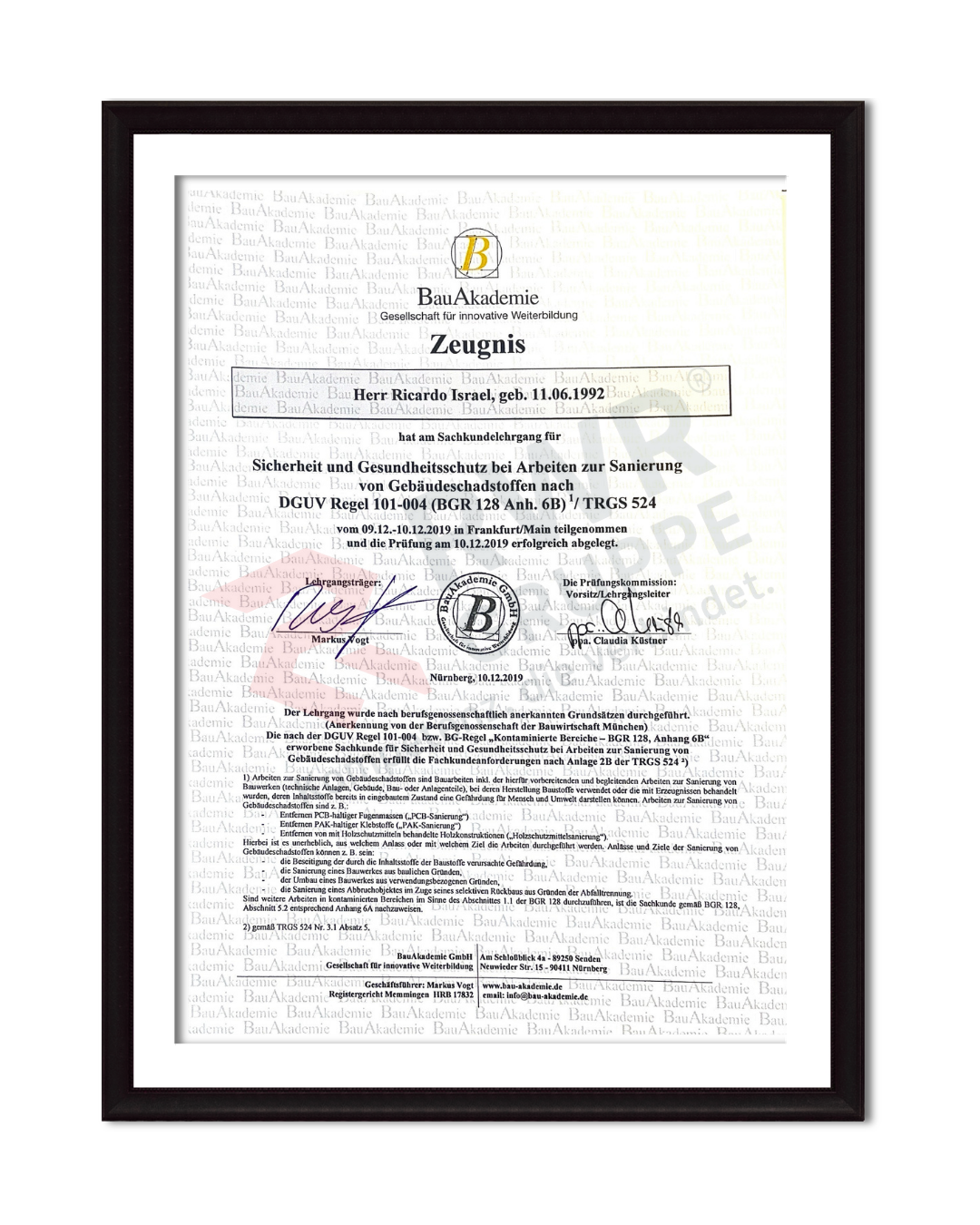 RWR Recycling Zertifizierung 8